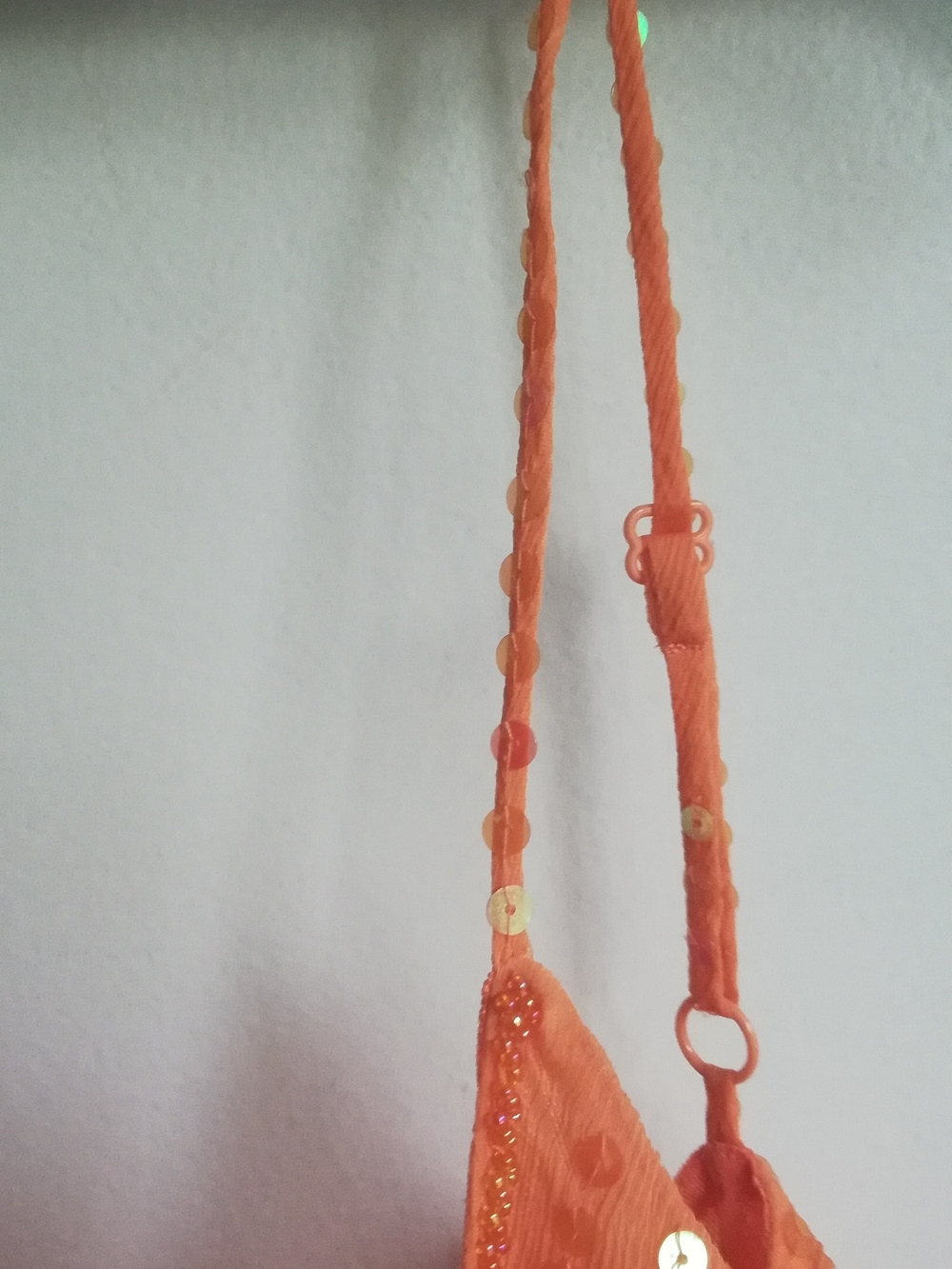 Sugarlips Orange Sequin Spaghetti-Strap Cami - Picture 5 of 5